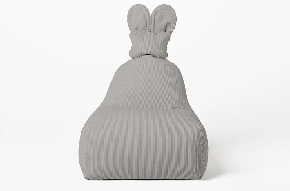 Szary dziecięcy worek do siedzenia Funny Bunny – The Brooklyn Kids
