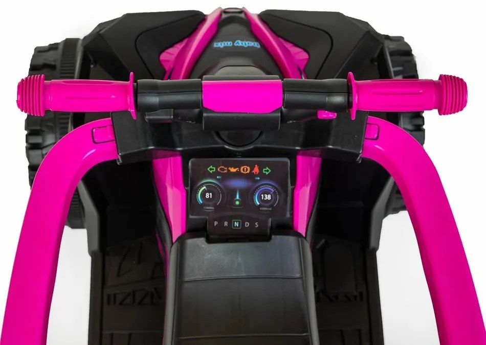 Baby Mix Dziecięcy odpychacz Mega z drążkiem prowadzącym, różowy