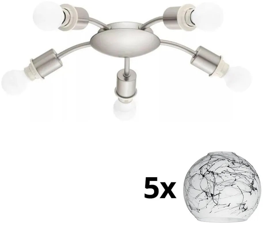 Eglo - LED sufitowe MY CHOICE 5xE14/4W/230V chrom/biały/czarny