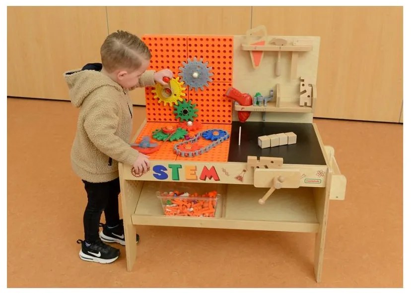 Masterkidz drewniany warsztat xxl montessori stem z narzędziami