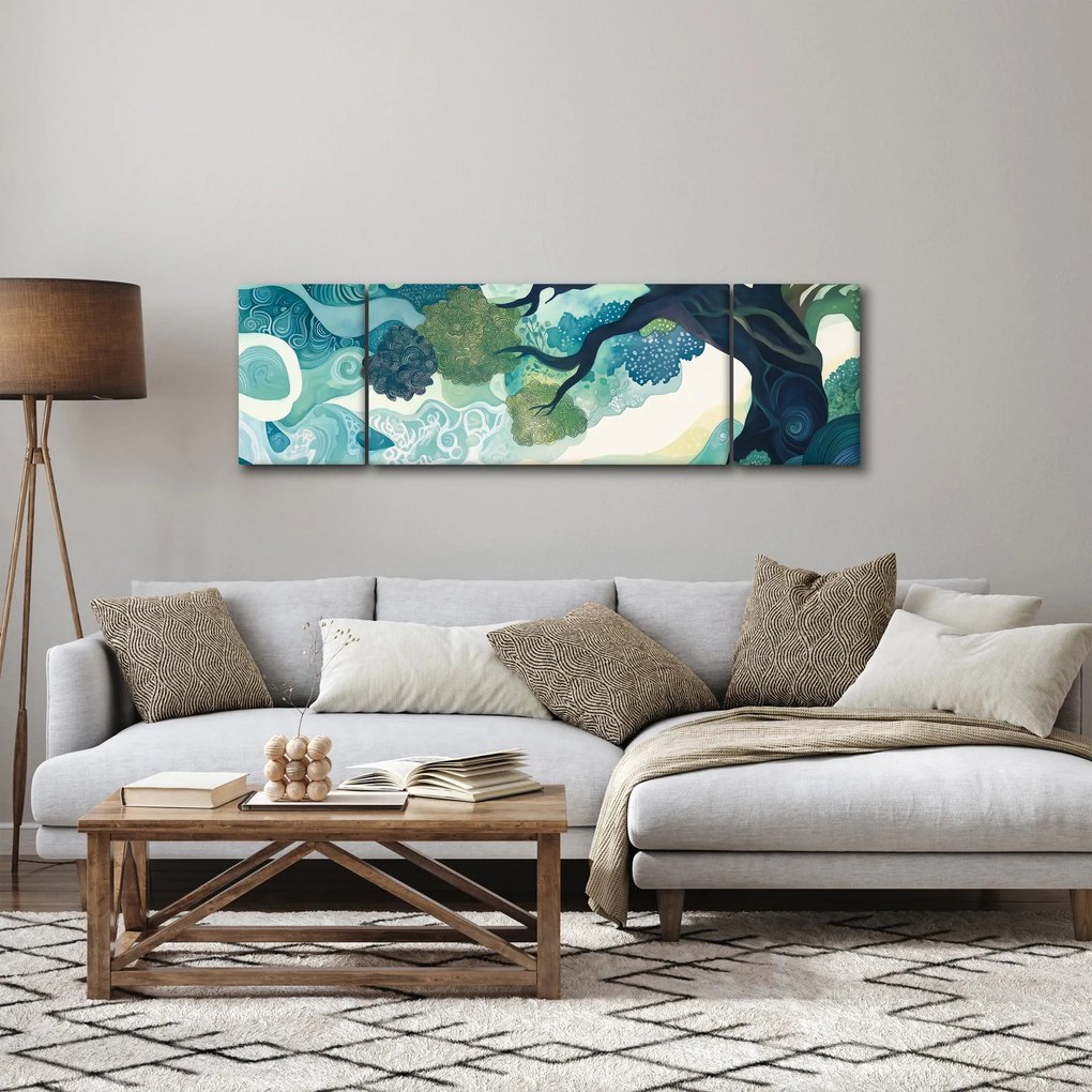 Obraz – Zielona korona drzewa życia (170x50 cm)
