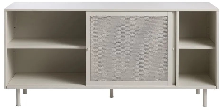 Szara metalowa komoda z drzwiami przesuwnymi 160x75x47 cm Veep – Unique Furniture