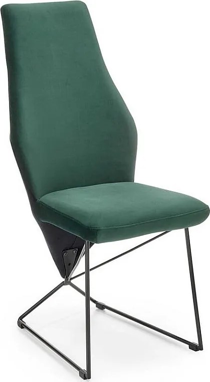 Krzesło K485 VELVET ciemnozielone