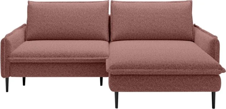 Narożnik GLOSSY z funkcją spania Prawostronny zestaw z poduszkami wolnostojący tkanina BUBBLE 09 WERSAL