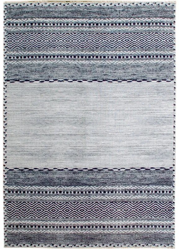 Dywan bawełniany Pescara szaro-czarny  80 cm x 150 cm