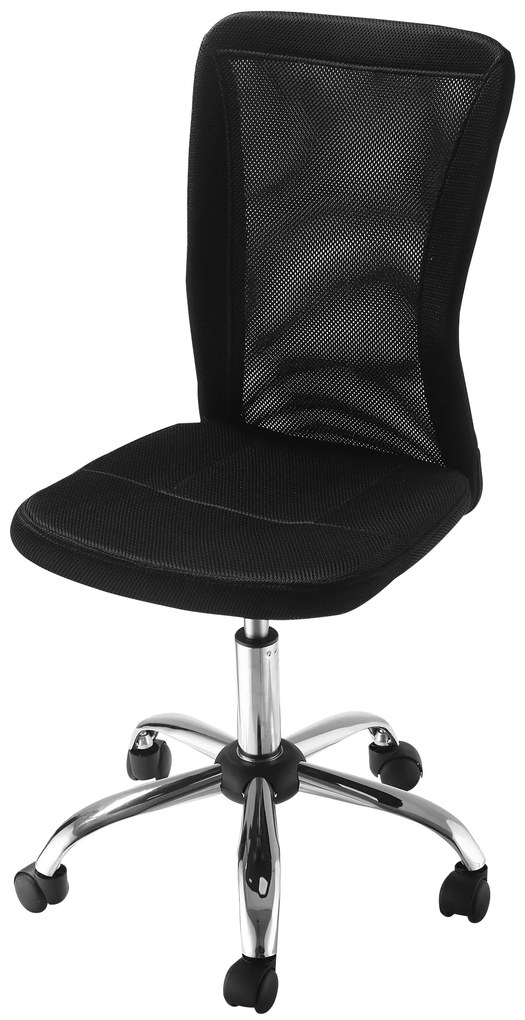 Vinsetto Krzesło Biurowe Czarne Siatkowe Regulowana Wysokość Komfortowa Praca i Nauka | Aosom PL