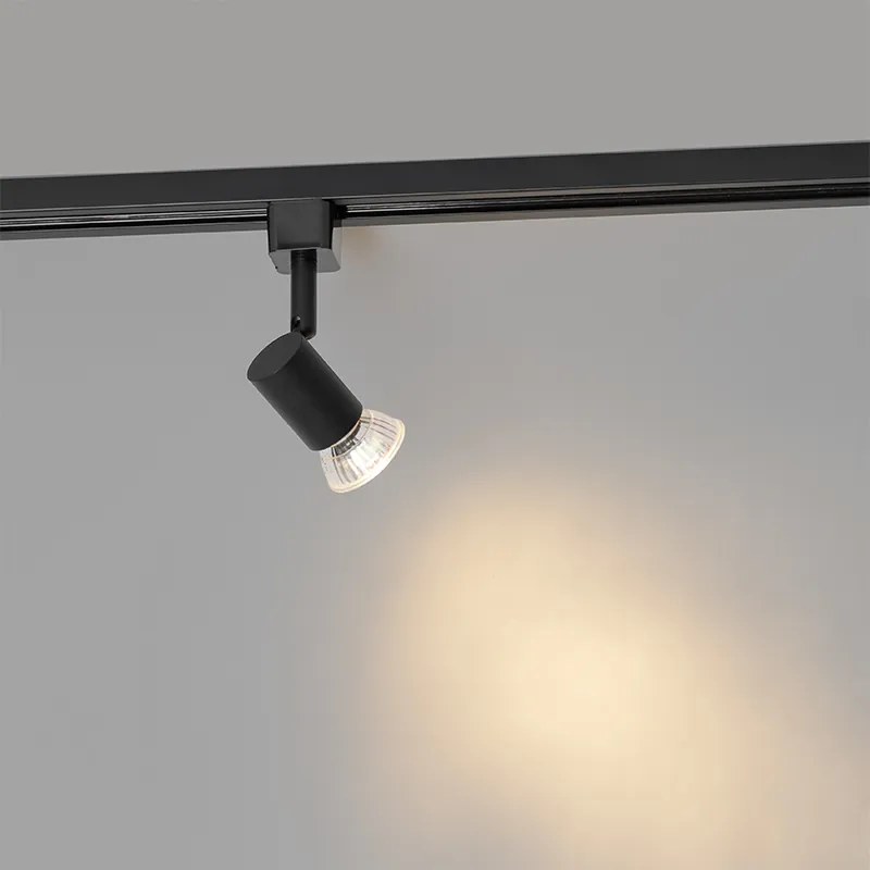 Nowoczesny reflektor szynowy czarny 1-fazowy reflektor szynowy - Jeany