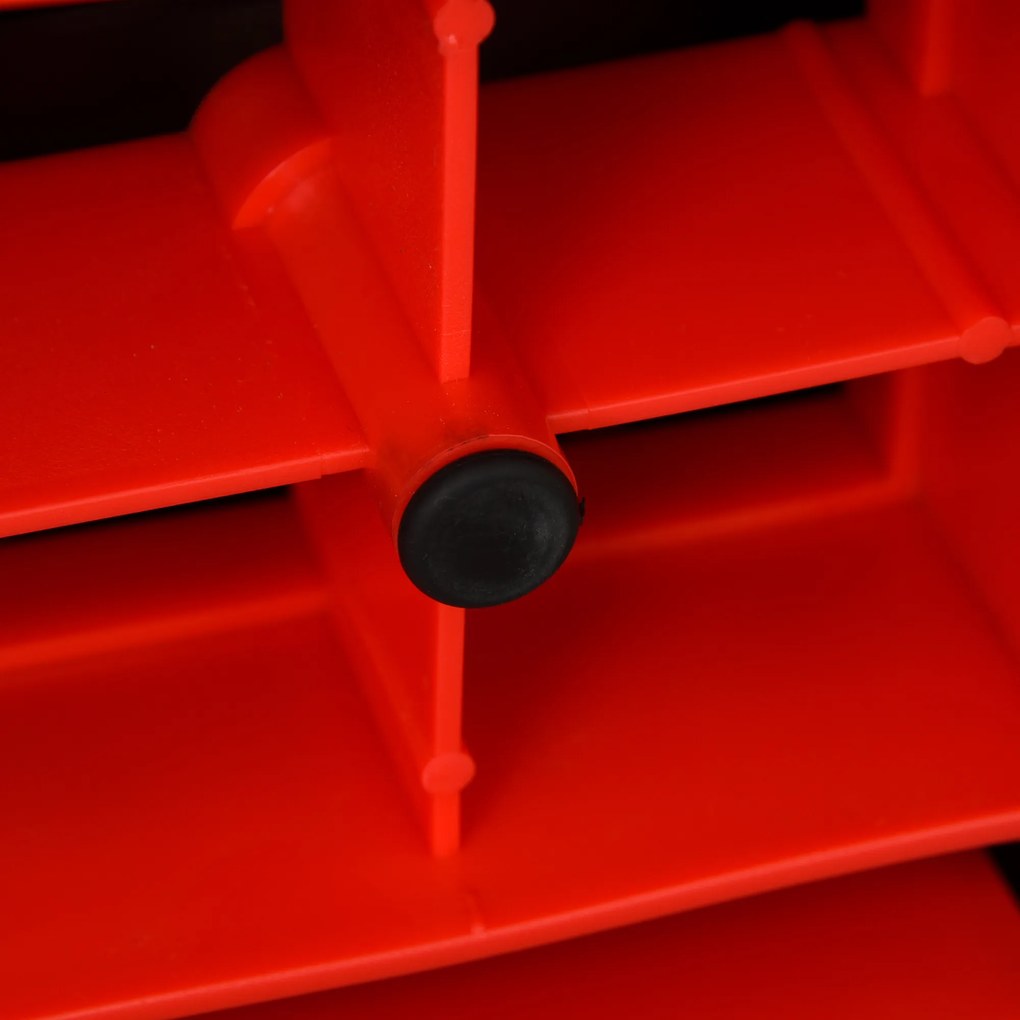 HOMCOM Stepper treningowy 2-stopniowa regulacja wysokości do użytku domowego i biurowego Czarny+Szary+Czerwony 68x29x15 cm