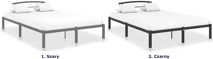 Szare loftowe łóżko z metalu 120 x 200 cm G7-A23
