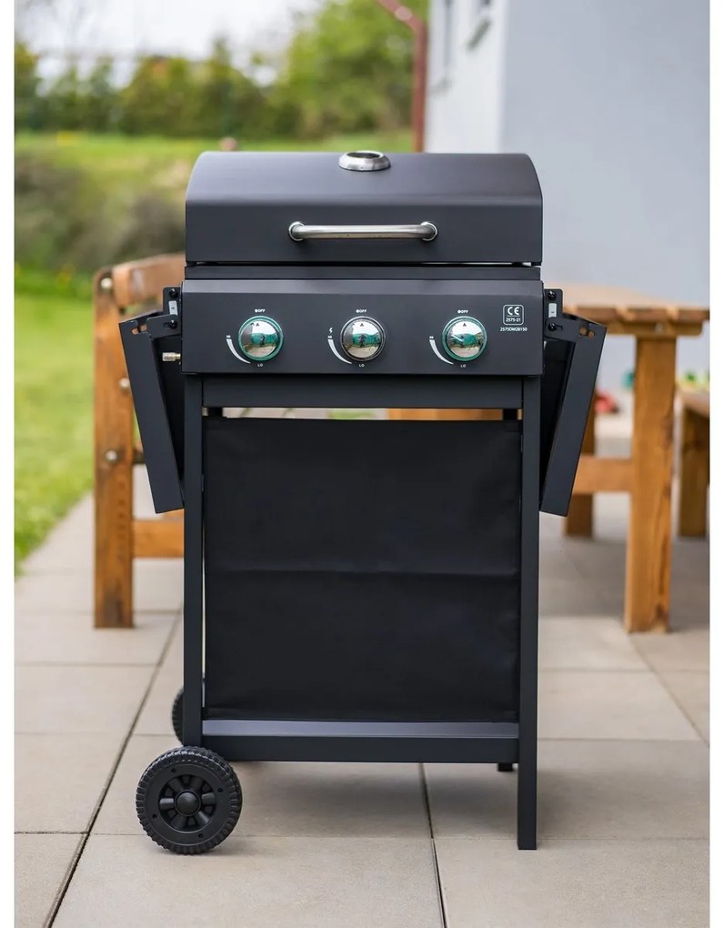 Grill gazowy Happy Green Hammond 3 palniki, 101,6x 106 x 53 cm