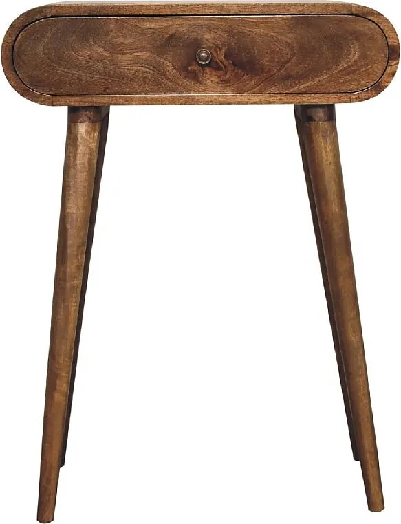 Artisan Furniture Mini szara konsola London z litego drewna, przedpokój lub wejście