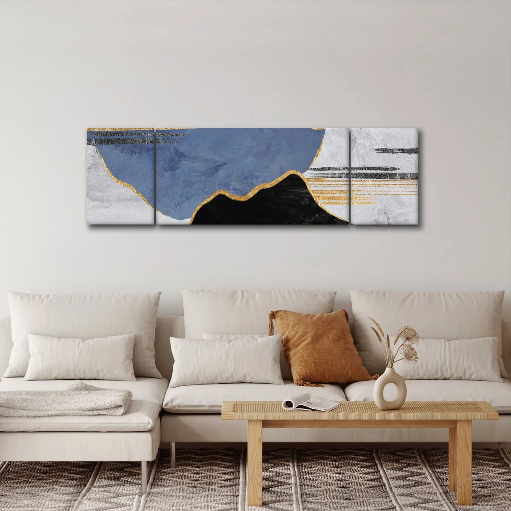 Obraz - Teksturowane kształty (170x50 cm)