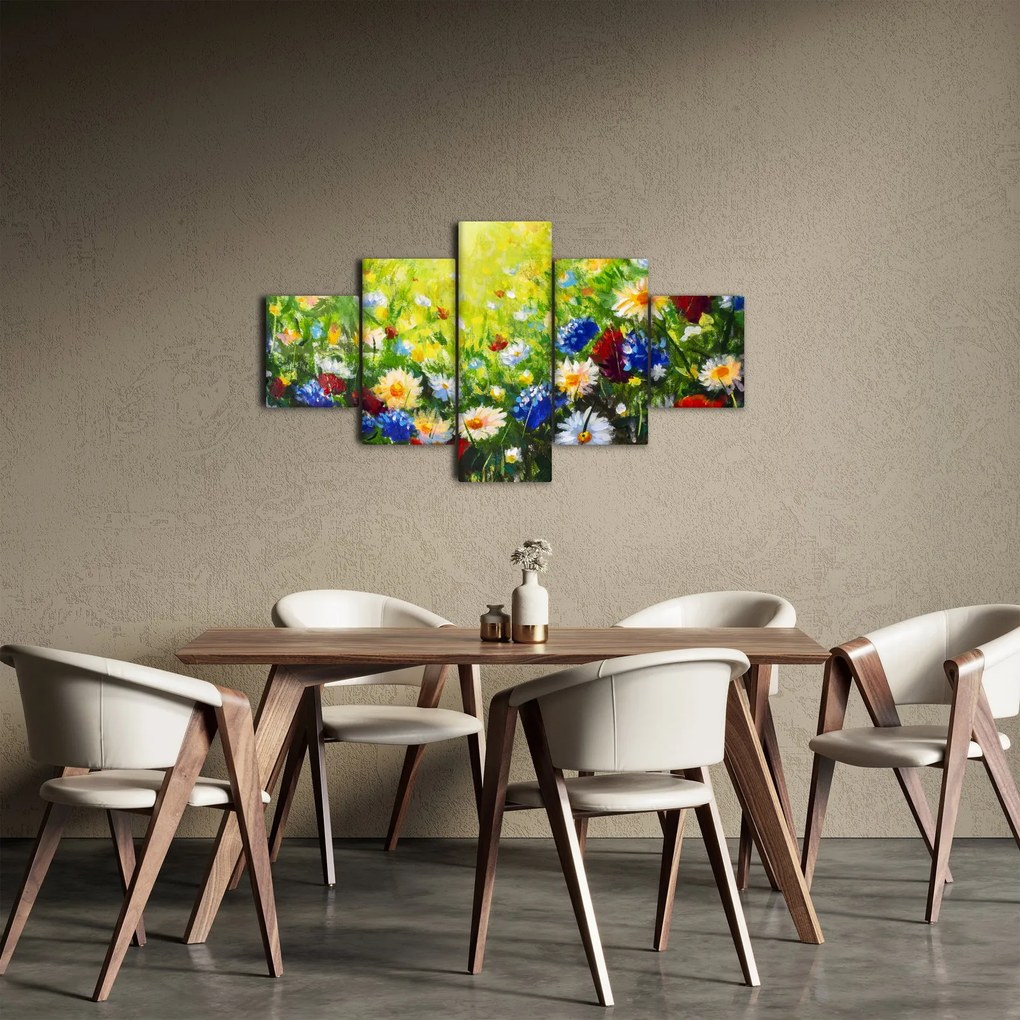 Obraz dzikich kwiatów (125x70 cm)