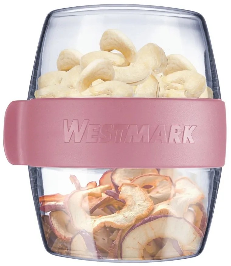 Westmark Dwuczęściowy pojemnik na przekąski MAXI, 700 ml, różowy