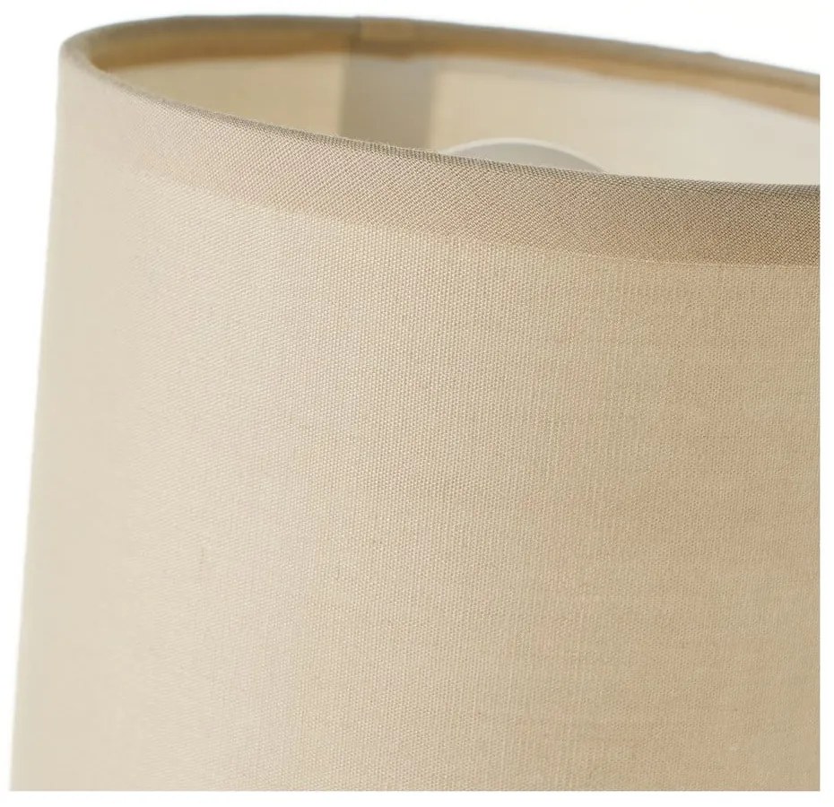 Beżowa ceramiczna lampa stołowa z tekstylnym kloszem (wys. 22 cm) – Casa Selección