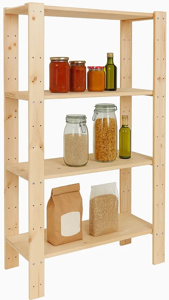Drewniany regał do spiżarni W6-B98