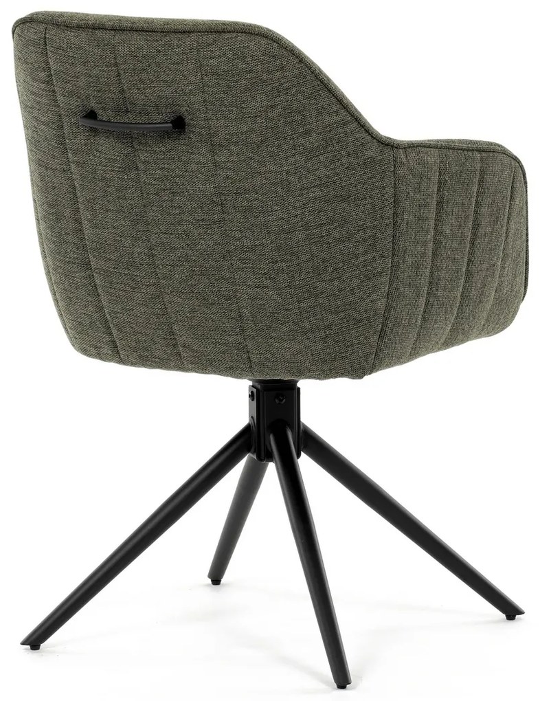 Zestaw krzeseł obiadowych z mechanizmem zwrotnymHC-536 GRN2, 2 szt.