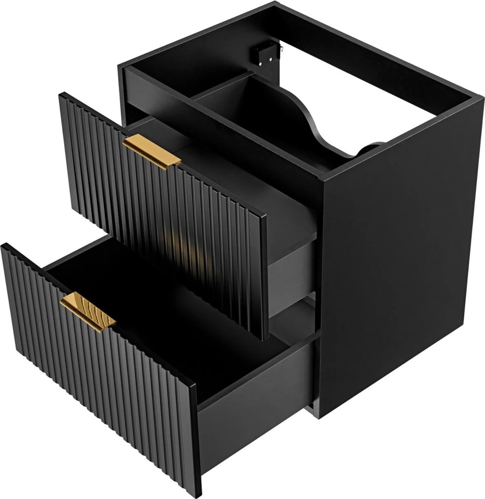 Szafka podumywalkowa czarna mat 60 x 46 cm ASTROS Black