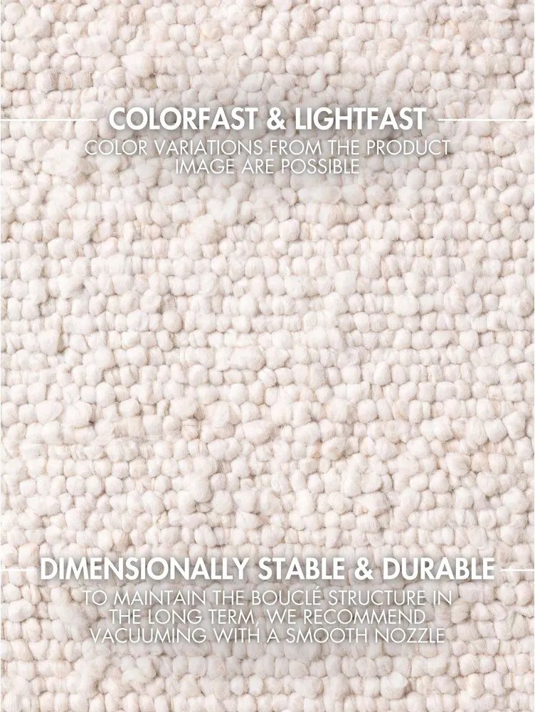 Dywan z materiału bouclé tkany ręcznie w kolorze kości słoniowej 160x230 cm Notting Hill Portobello – Ted Baker