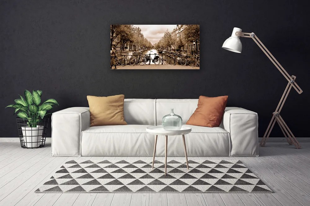 Obraz na płótnie Rowerowy Szlak nad Rzeką