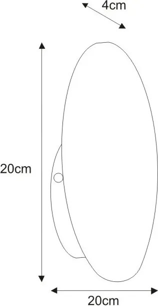 Metalowy kinkiet 20 cm okrągły beżowy R4-S25