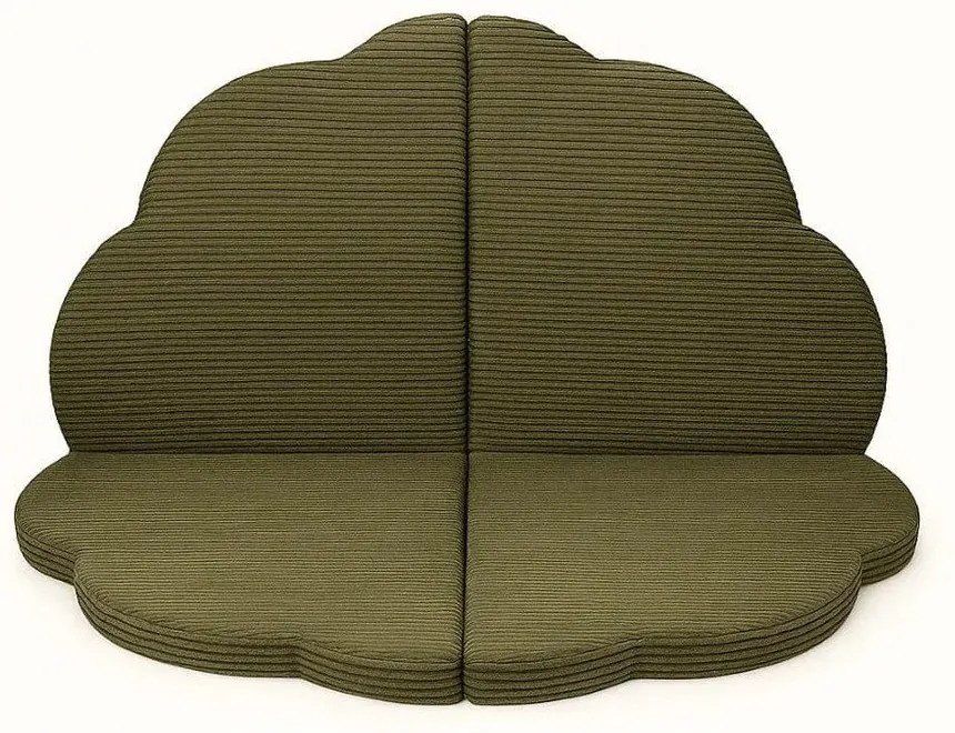 Mata do zabawy dla dzieci w kolorze khaki 160x160 cm – Meowbaby