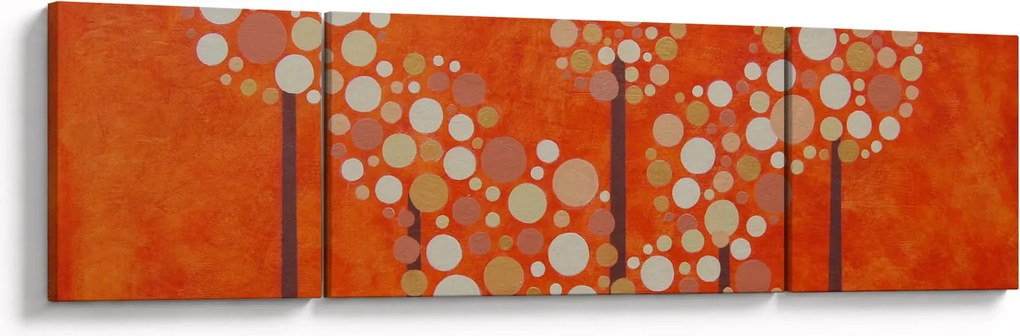 Obraz - Pomarańczowy las (170x50 cm)