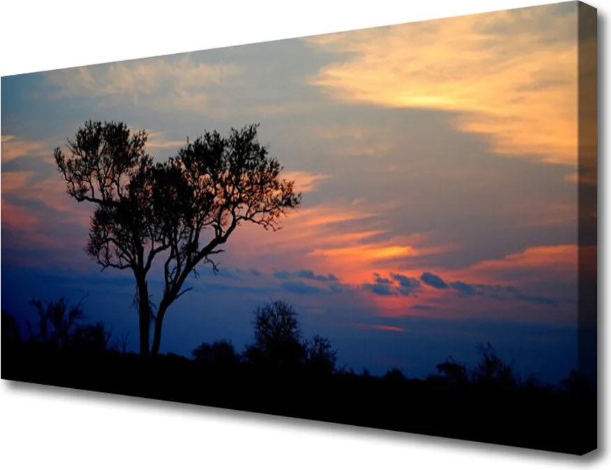 Obraz na płótnie Rozłożyste Drzewo w Polu