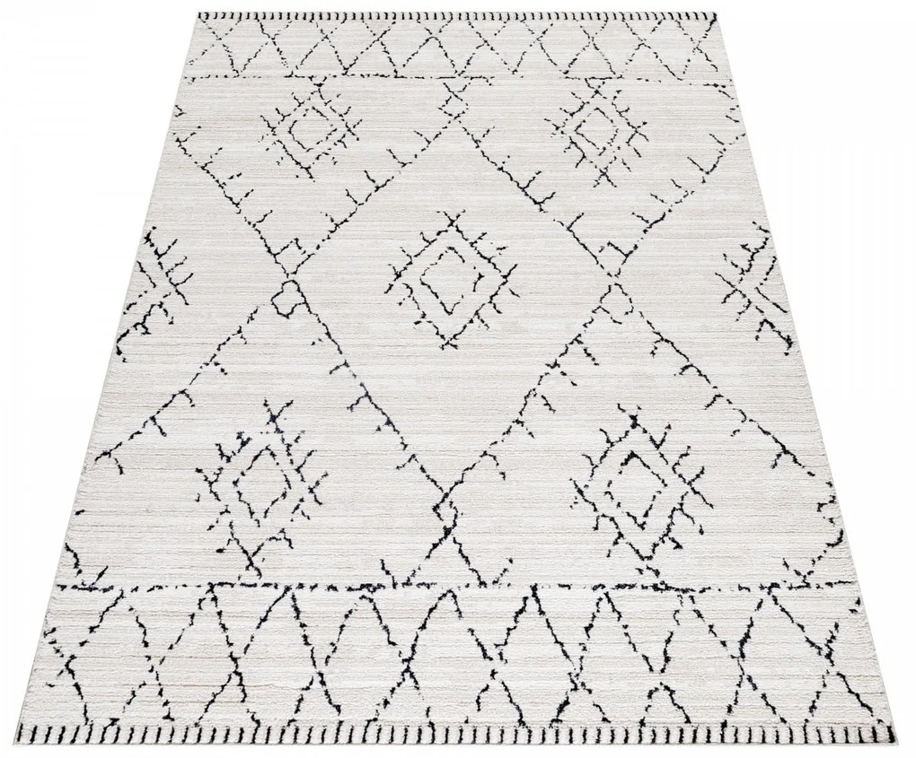 Dywan poliestrowy Berber kremowy 80 cm x 150 cm