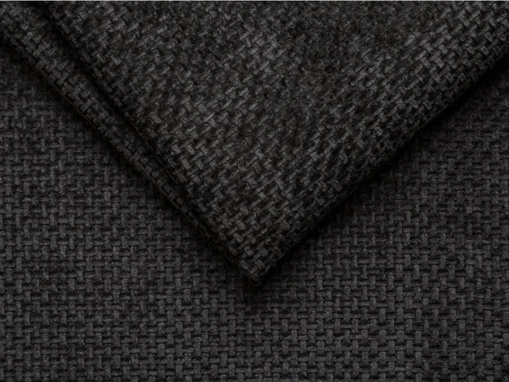 Czarne tapicerowane łóżko dwuosobowe bez zagłówka 140x200 cm Whale – Micadoni