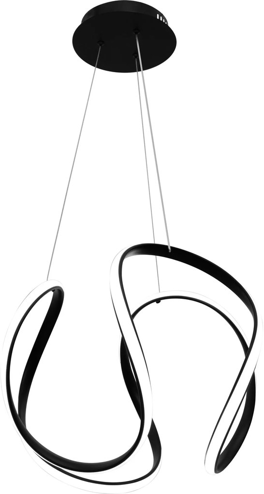 Lampa Sufitowa Wisząca Nowoczesna LED + PILOT APP387-CP CZARNA