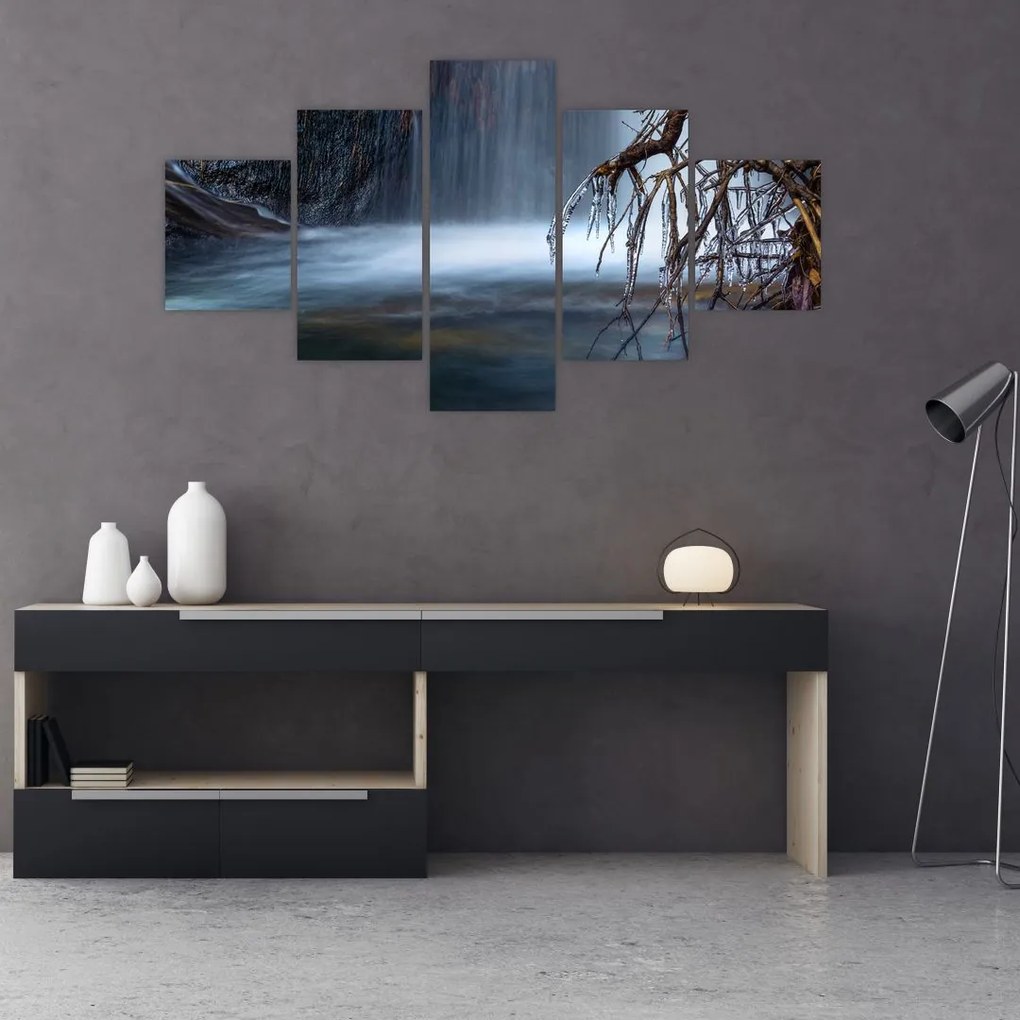 Obraz zimowej laguny (125x70 cm)