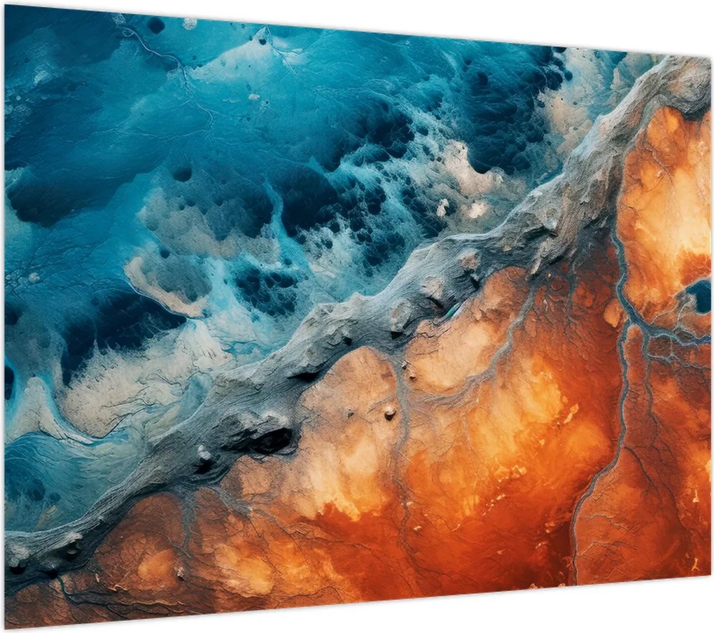 Obraz - Woda i ogień (70x50 cm)