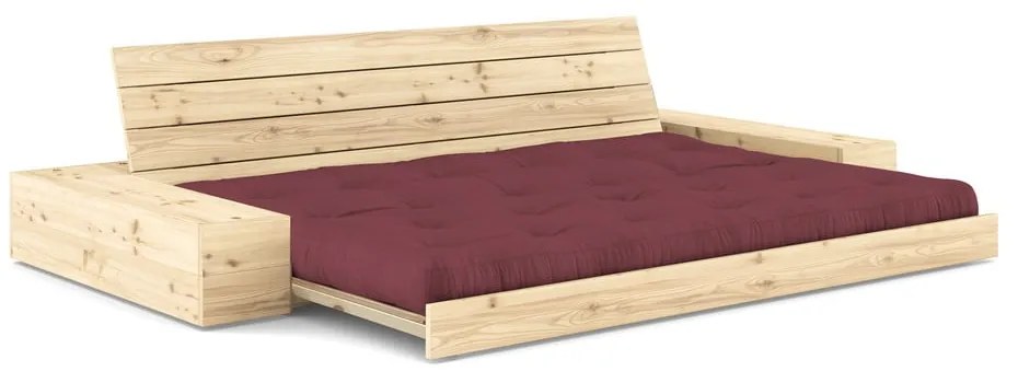 Bordowa rozkładana sofa 244 cm Base – Karup Design