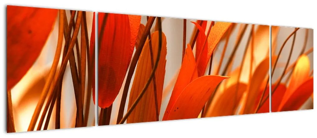Obraz płatków kwiatów (170x50 cm)