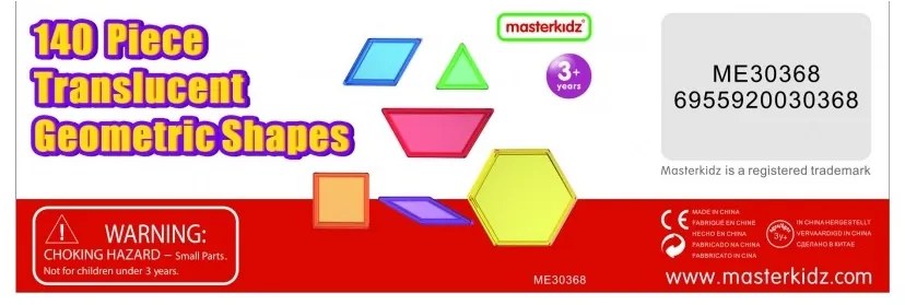 Masterkidz zestaw klocki montessori tangram mozaika 140 el.