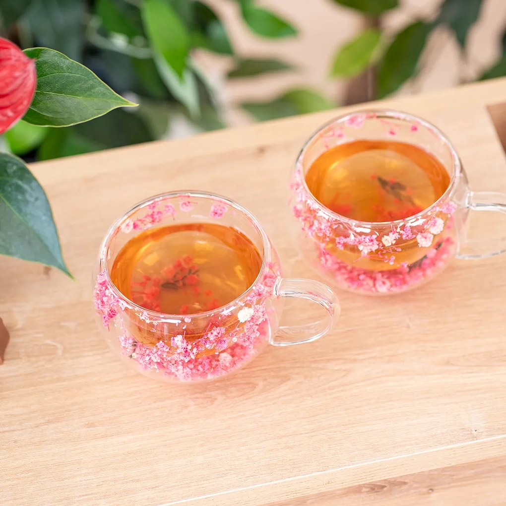 4Home Szklanka termiczna do cappuccino Blossom Hot&Cool, 270 ml, 2 szt.