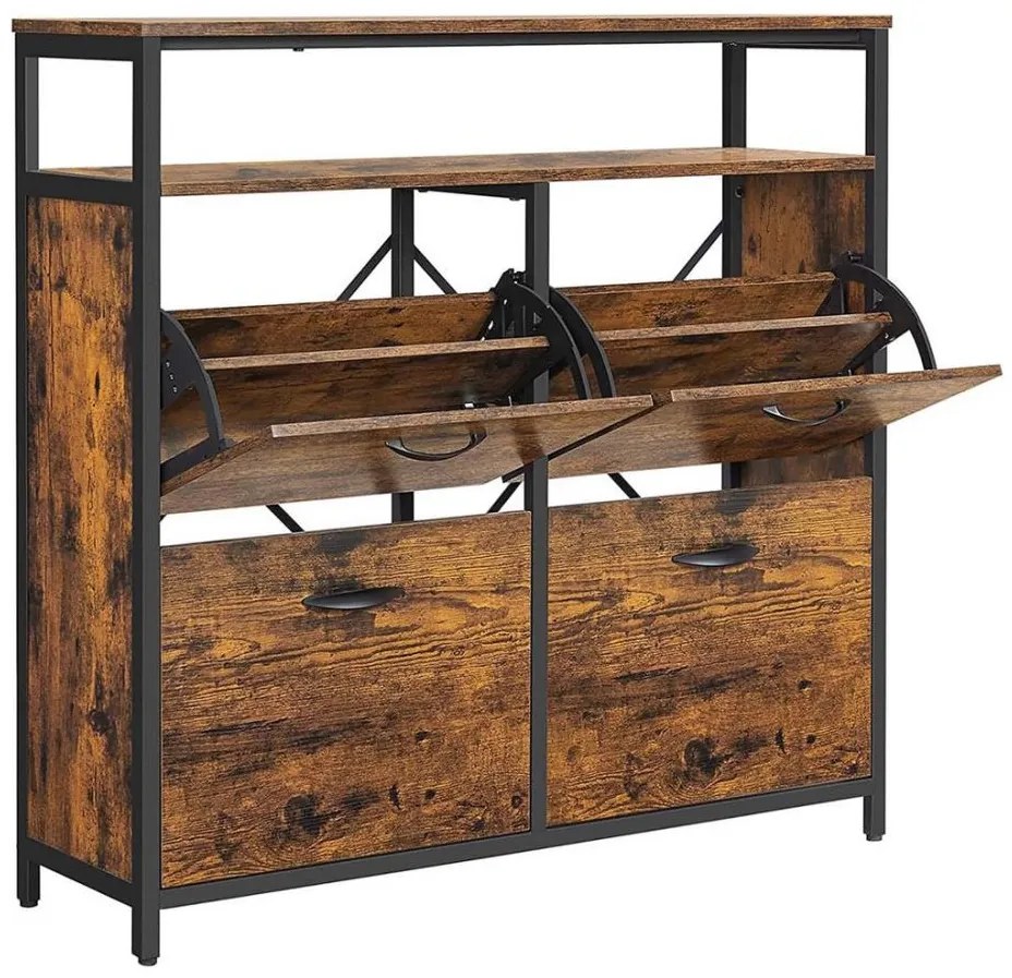 Szafka na buty FIRA brązowa/czarna