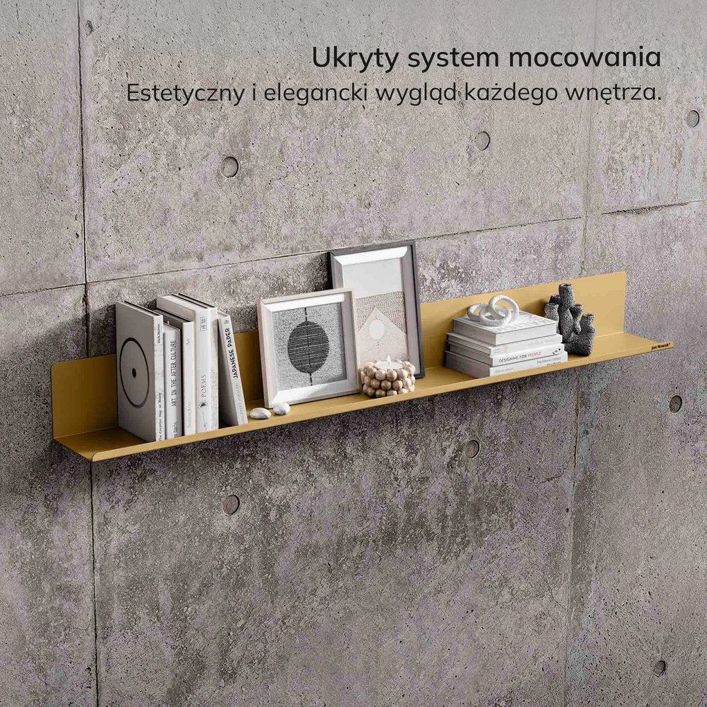Półka wisząca metalowa beżowa, 1200 mm: JOANNE Fresh Style