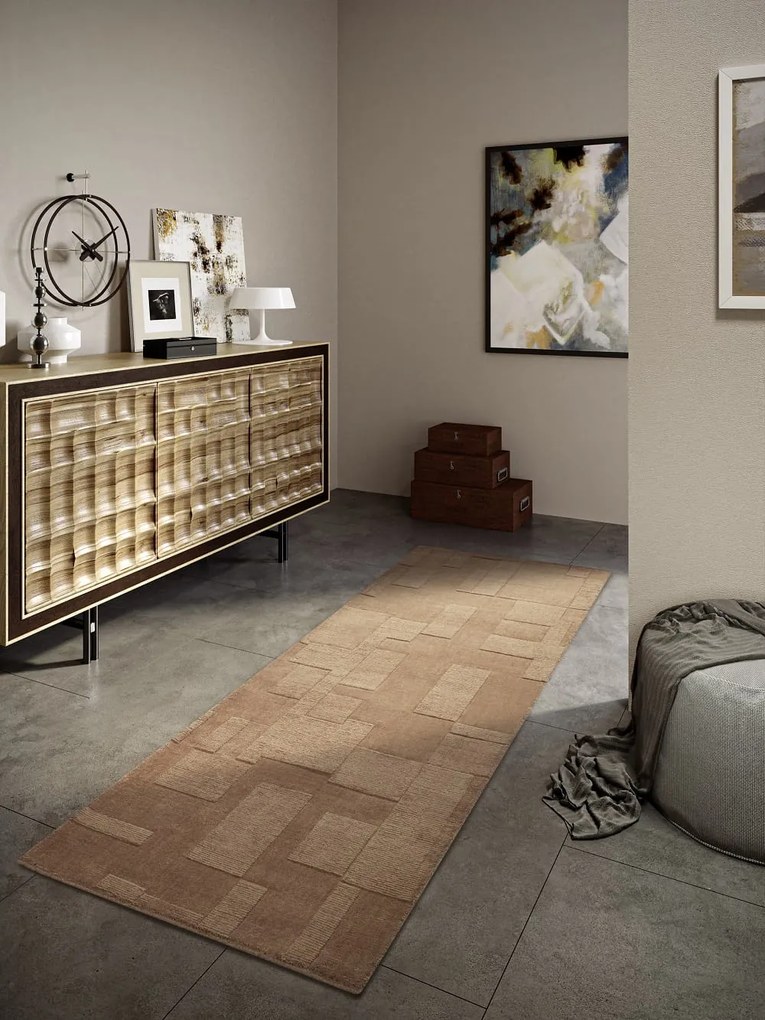 Dywan wełniany Villeroy &amp; Boch Wilhelmine odcienie brązowego 80 cm x 250 cm