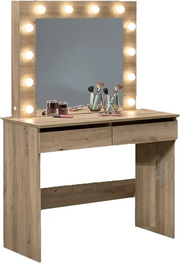 Toaletka z lustrem i oświetleniem led dąb artisan F7-W19