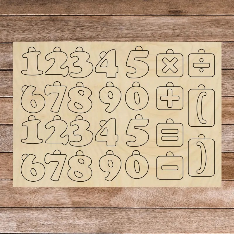 Drewniana pomoc sensoryczna Montessori - Matematyka | SENTOP H017 Topola
