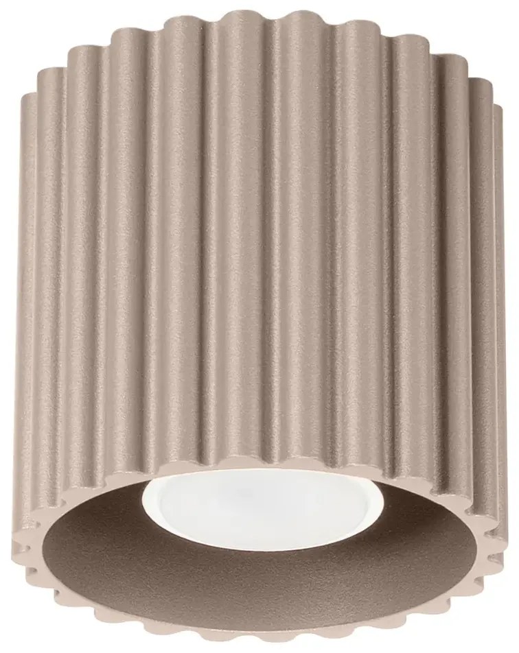 Plafon AURA 1 taupe GU10 ryflowany SOLLUX  LIGHTING