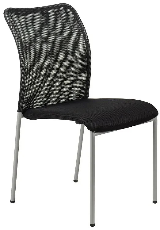 Krzesło biurowe HN-7502 czarne/aluminium STEMA