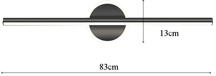 Kinkiet lampa wisząca LED metalowa AT83-1KL-Black