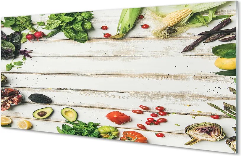 Szklany Panel Kompozycja z Awokado i Szpinaku