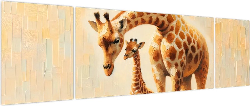 Obraz - Żyrafy (170x50 cm)