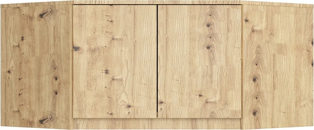 Nadstawka na szafę AKORD S100 Dąb Artisan 100 cm 2 drzwi kolor Dąb Artisan mat 3 półki 100x50x55 cm