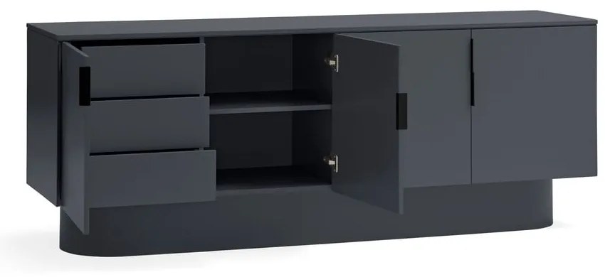 Antracytowa komoda 200x77,5 cm Totem – Teulat