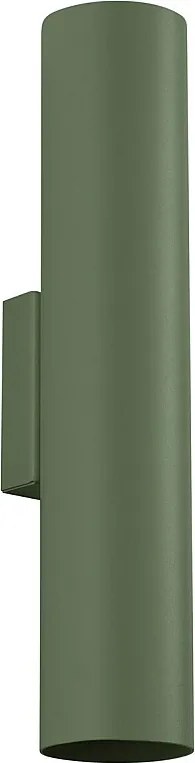 Lampa Ścienna Loft Lagos, Stal - 2 Źródło - L.6 X H.30 Cm - Zielony Oliwkowy